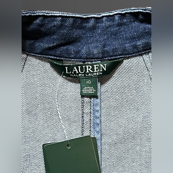 ⚡️LAUREN By RALPH LAUREN⚡️ Bluestar Military Denim Jean Jacket - Picture 11 of 12